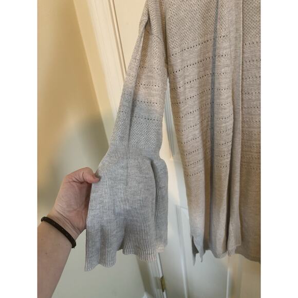 Anthrogologie Open Front Duster Cardigan Size Small Bell Sleeve Fairy Grunge - Picture 3 of 8